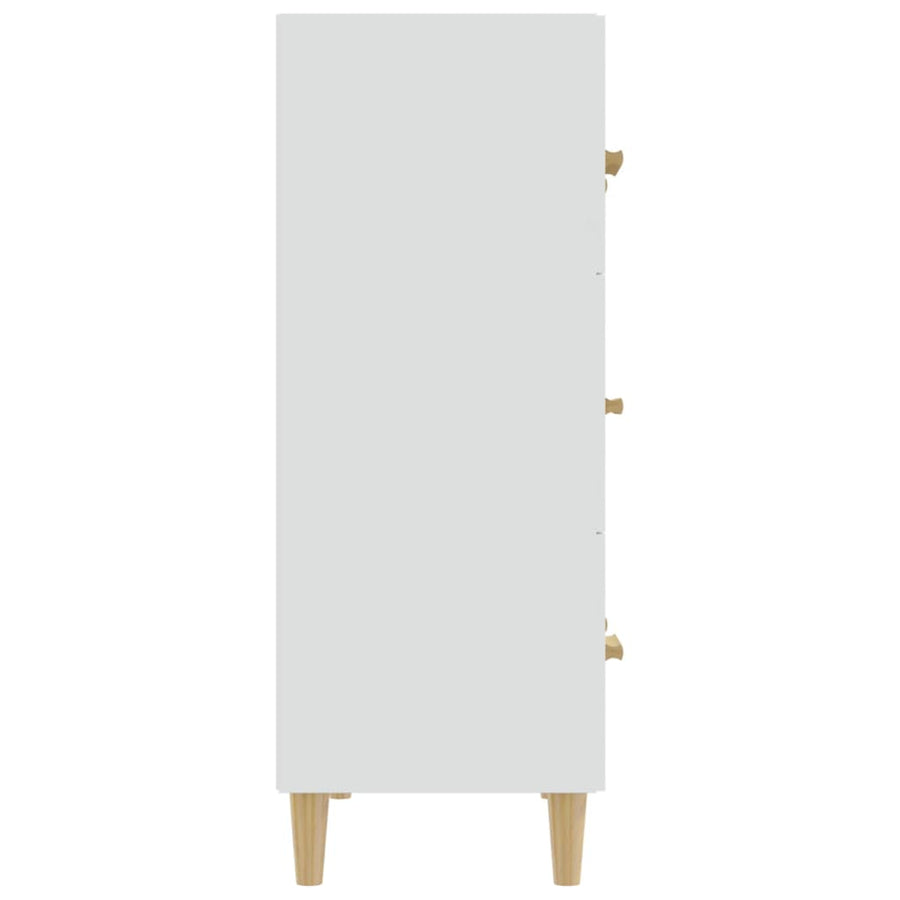Dressoir 70X34X90 Cm Bewerkt Hout Wit