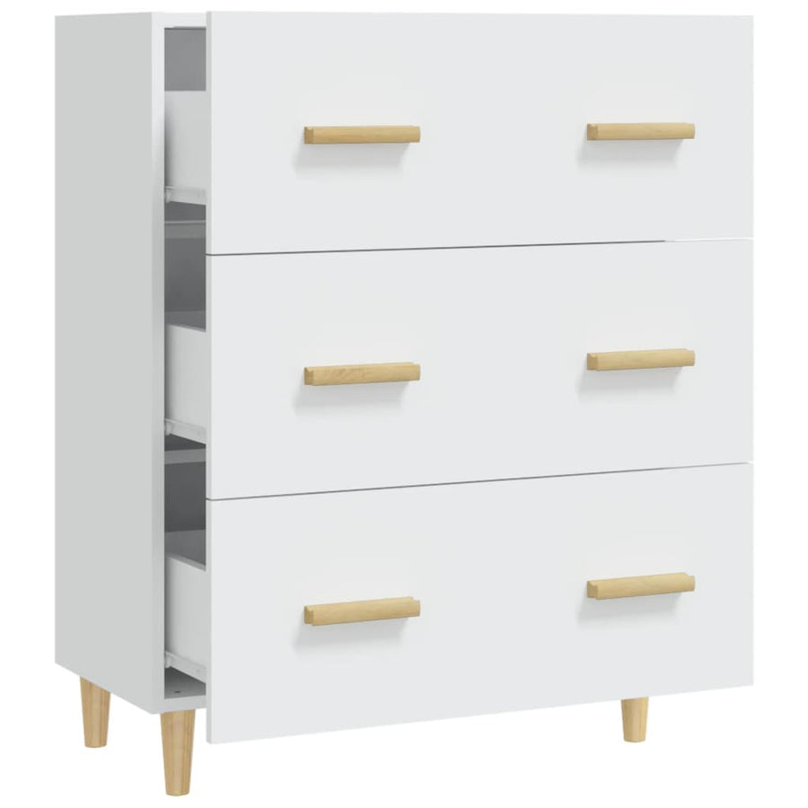 Dressoir 70X34X90 Cm Bewerkt Hout Wit