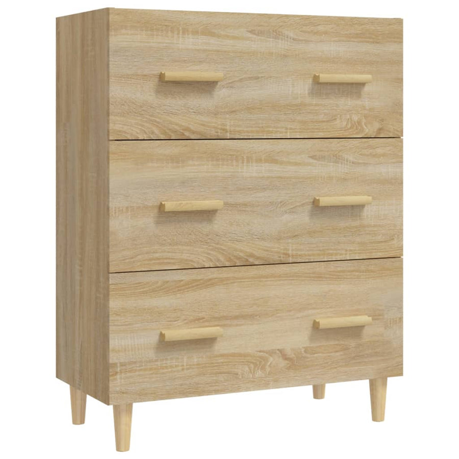 Dressoir 70X34X90 Cm Bewerkt Hout Sonoma Eikenkleurig