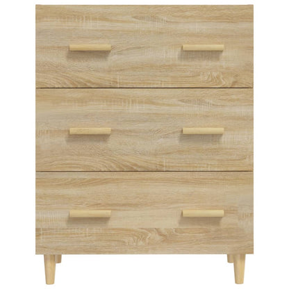 Dressoir 70X34X90 Cm Bewerkt Hout Sonoma Eikenkleurig