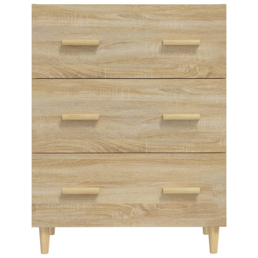 Dressoir 70X34X90 Cm Bewerkt Hout Sonoma Eikenkleurig