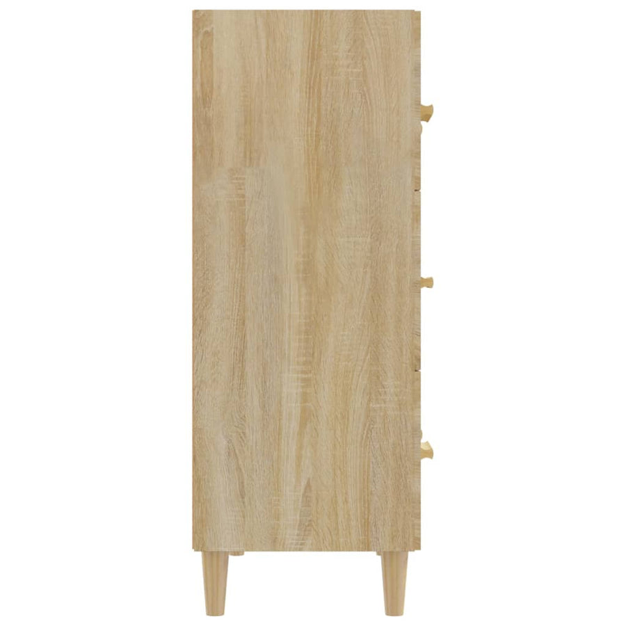 Dressoir 70X34X90 Cm Bewerkt Hout Sonoma Eikenkleurig