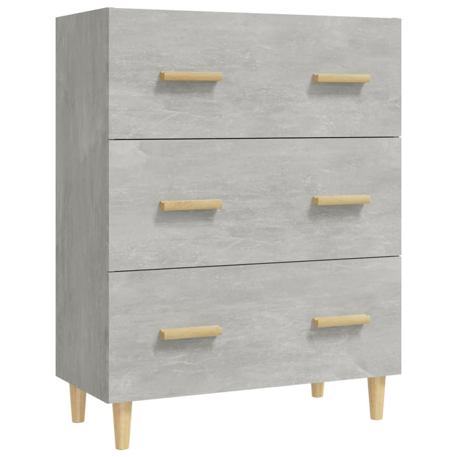 Dressoir 70X34X90 Cm Bewerkt Hout Betongrijs