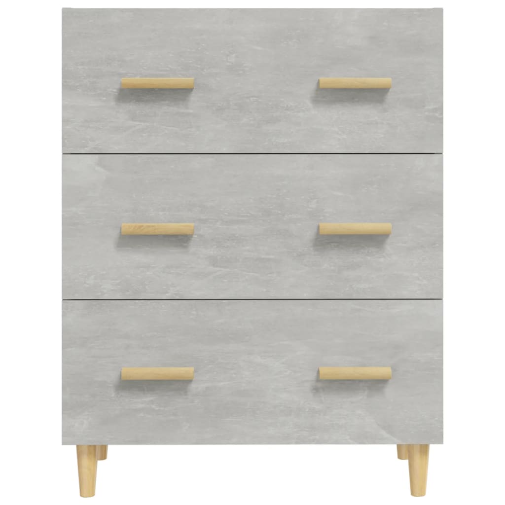 Dressoir 70X34X90 Cm Bewerkt Hout Betongrijs
