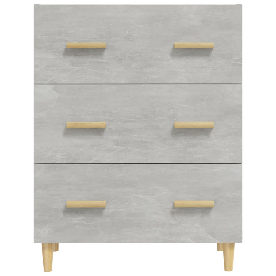 Dressoir 70X34X90 Cm Bewerkt Hout Betongrijs