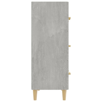 Dressoir 70X34X90 Cm Bewerkt Hout Betongrijs
