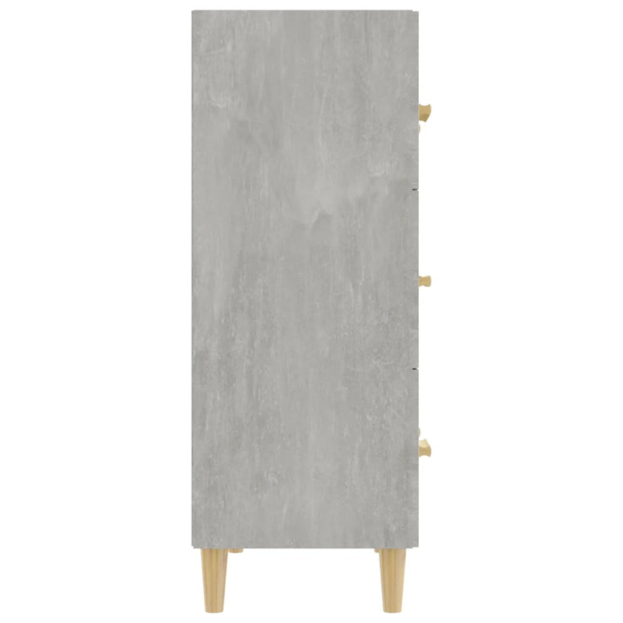 Dressoir 70X34X90 Cm Bewerkt Hout Betongrijs