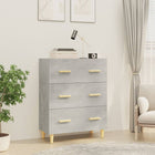 Sideboard 70x34x90 cm treated wood concrete grey