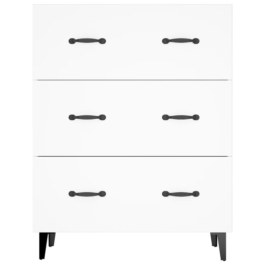 Dressoir 69,5X34X90 Cm Bewerkt Hout Wit