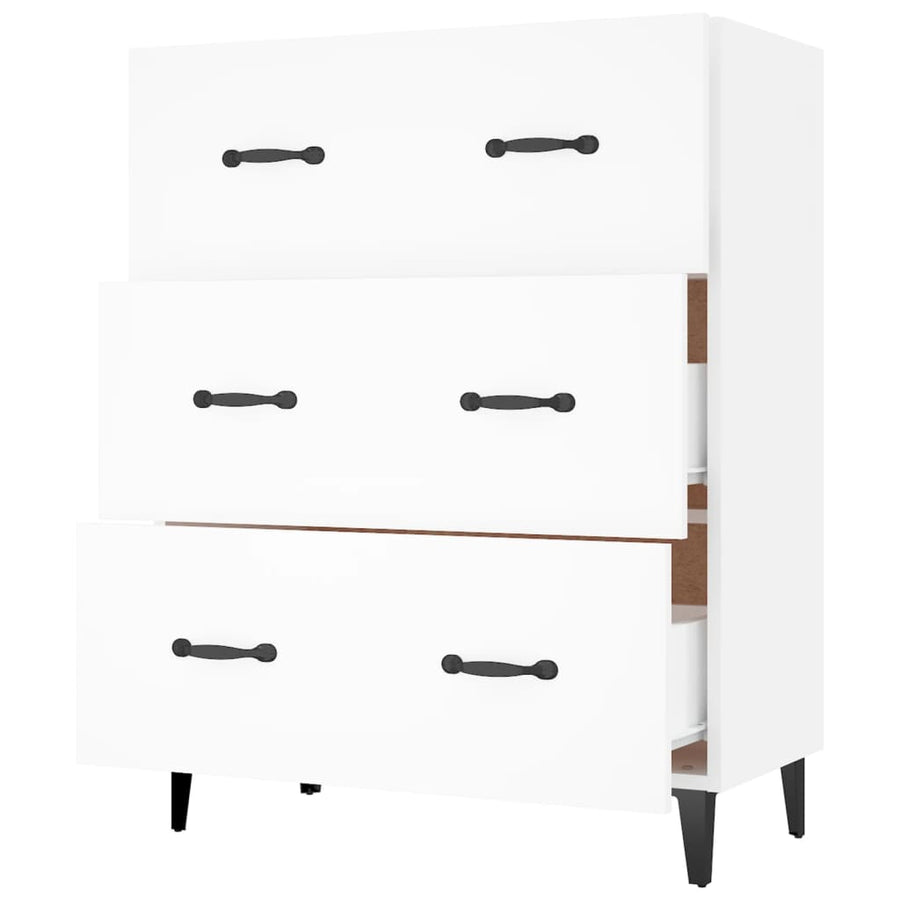 Dressoir 69,5X34X90 Cm Bewerkt Hout Wit