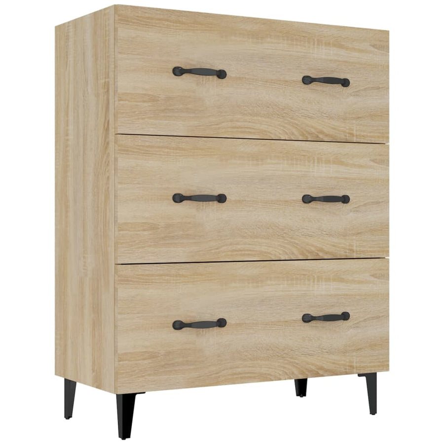 Dressoir 69,5X34X90 Cm Bewerkt Hout Sonoma Eikenkleurig