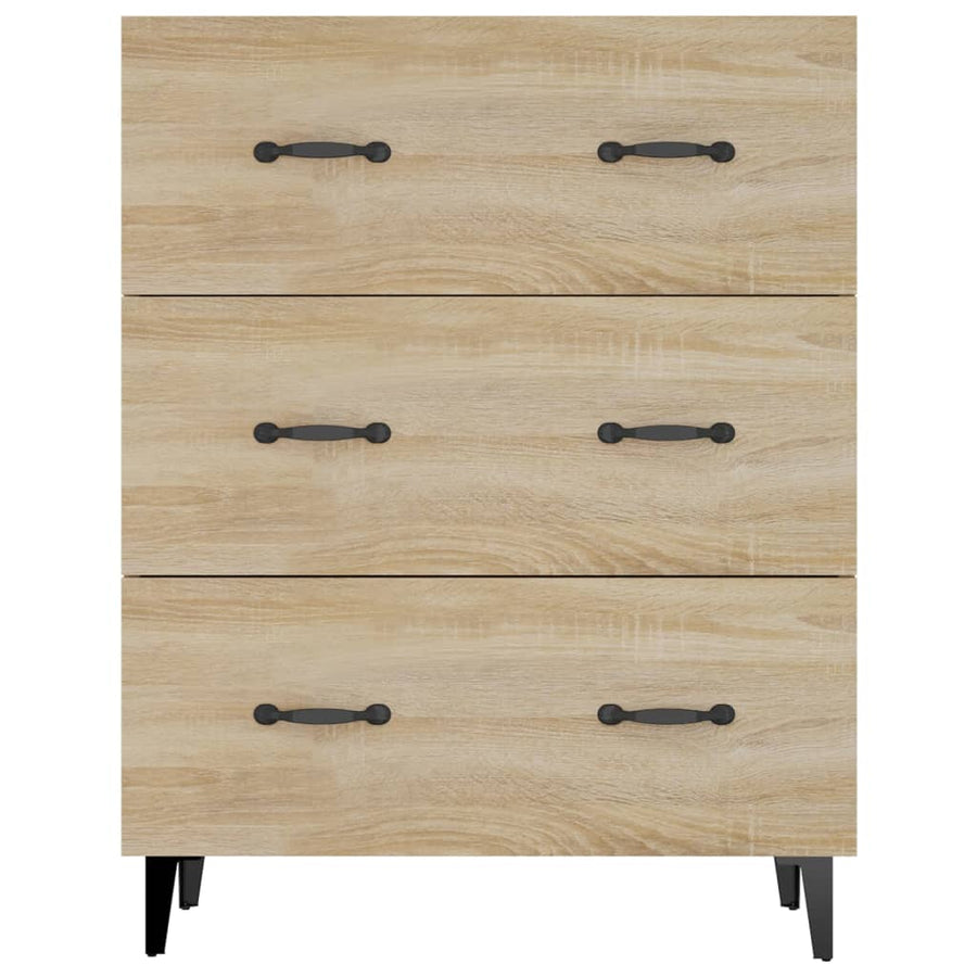 Dressoir 69,5X34X90 Cm Bewerkt Hout Sonoma Eikenkleurig