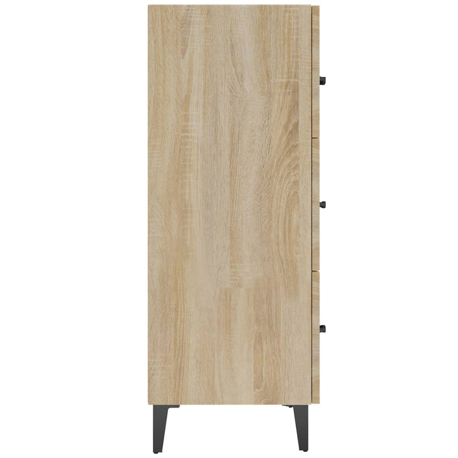 Dressoir 69,5X34X90 Cm Bewerkt Hout Sonoma Eikenkleurig