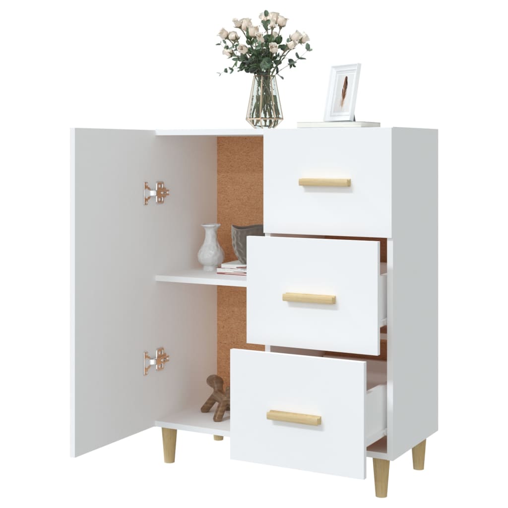 Dressoir 69,5X34X90 Cm Bewerkt Hout Wit