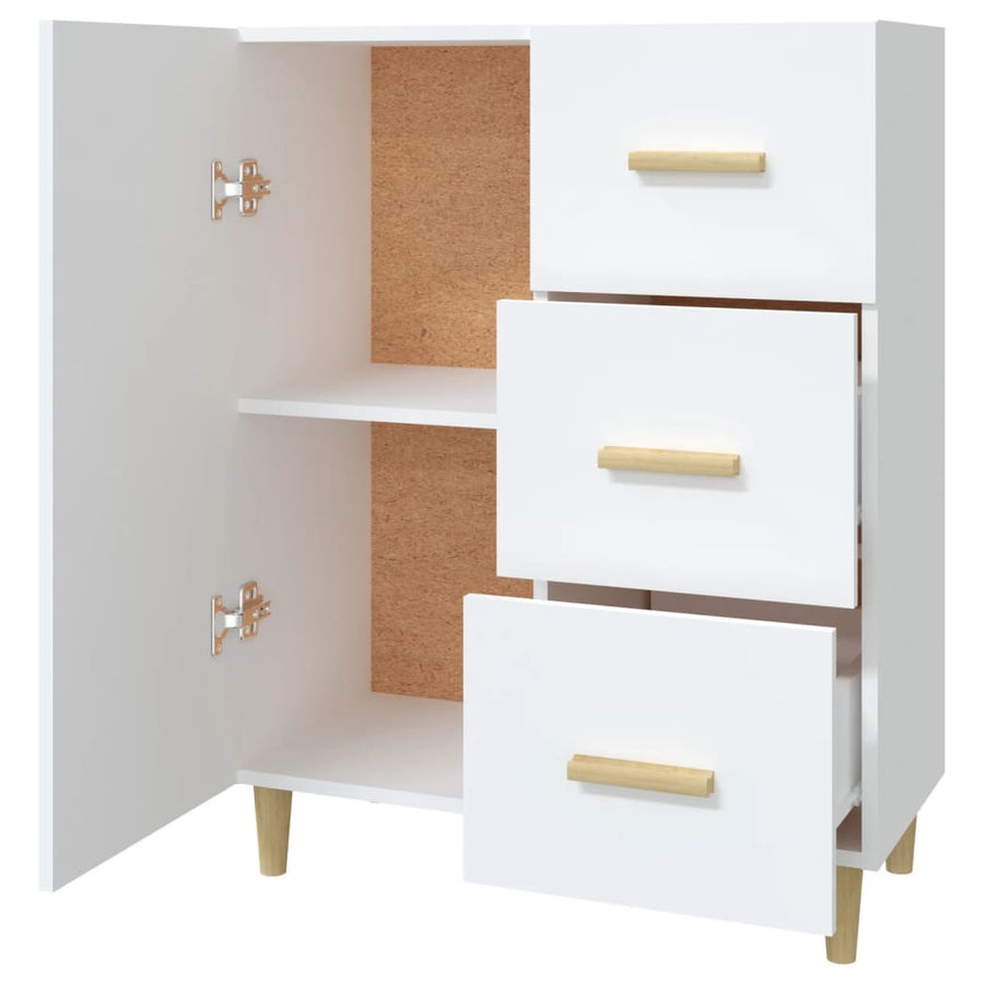 Dressoir 69,5X34X90 Cm Bewerkt Hout Wit