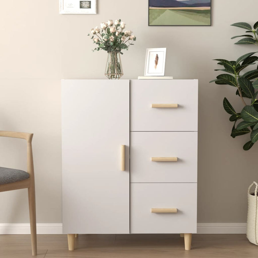 Dressoir 69,5X34X90 Cm Bewerkt Hout Wit