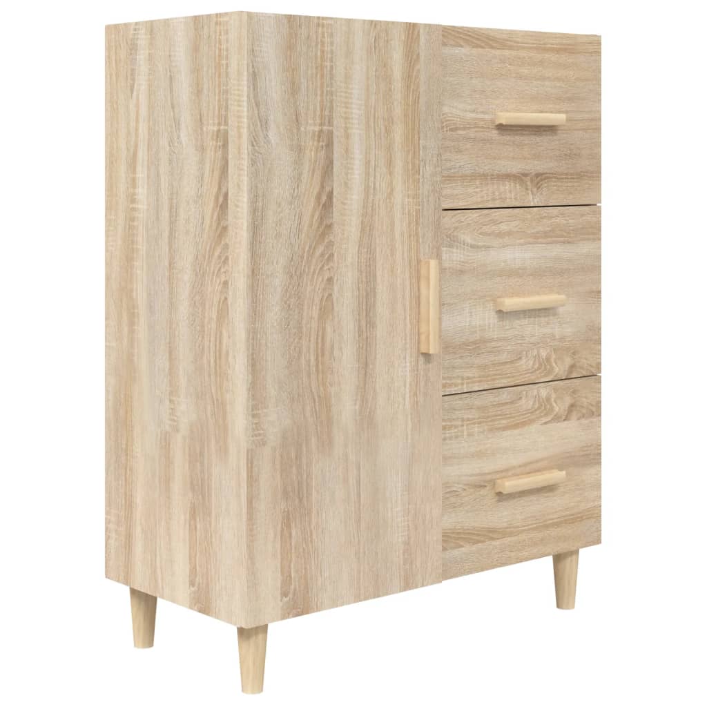 Dressoir 69,5X34X90 Cm Bewerkt Hout Kleurig Sonoma eiken