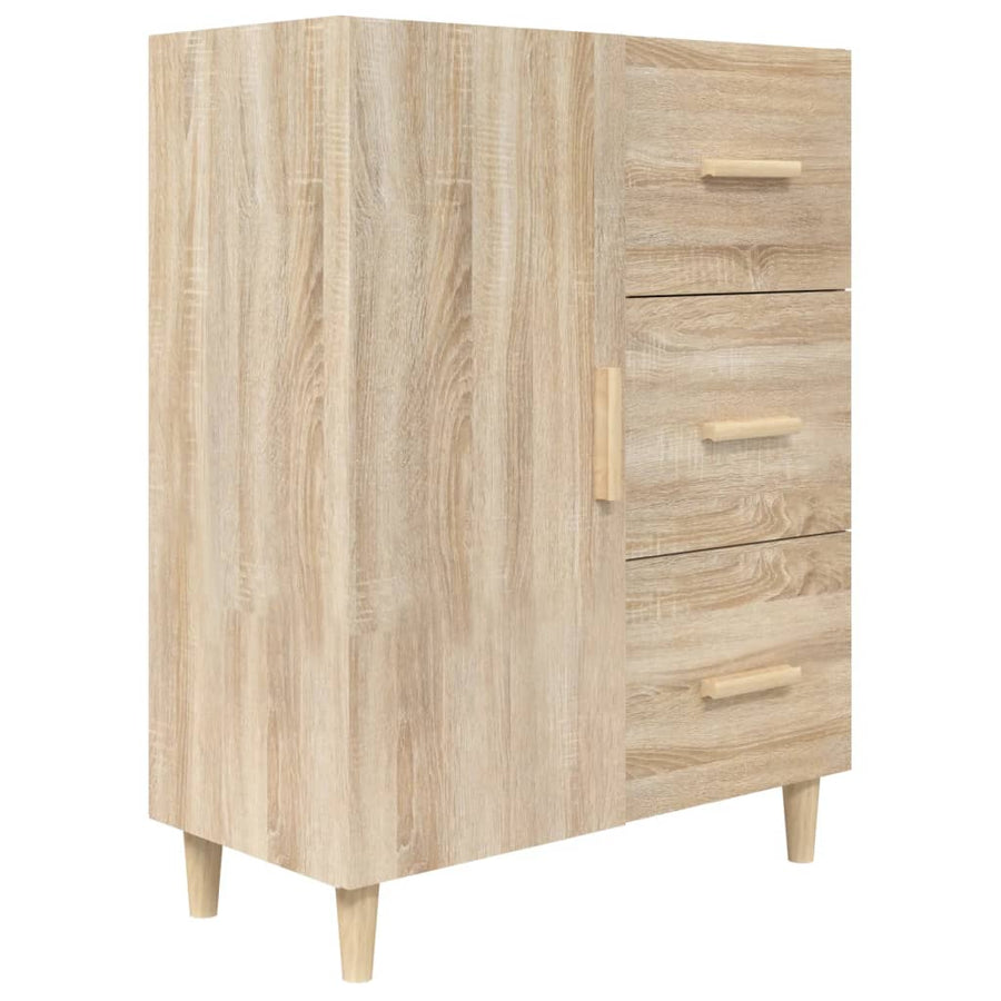 Dressoir 69,5X34X90 Cm Bewerkt Hout Kleurig Sonoma eiken