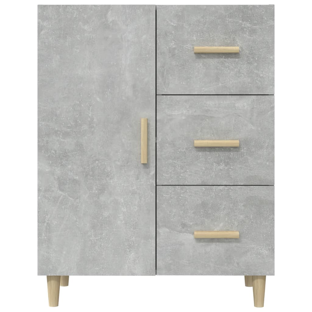 Dressoir 69,5X34X90 Cm Bewerkt Hout Betongrijs