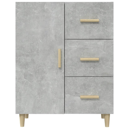 Dressoir 69,5X34X90 Cm Bewerkt Hout Betongrijs