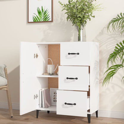 Dressoir 69,5X34X90 Cm Bewerkt Hout Wit