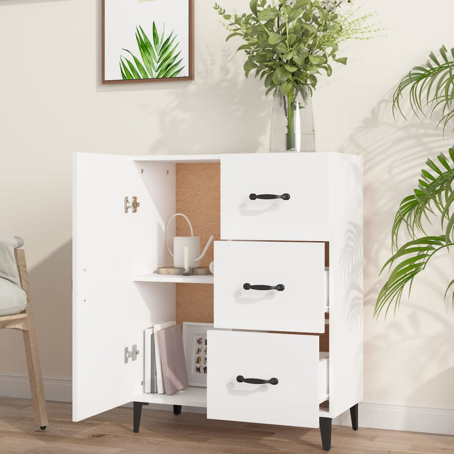 Dressoir 69,5X34X90 Cm Bewerkt Hout Wit