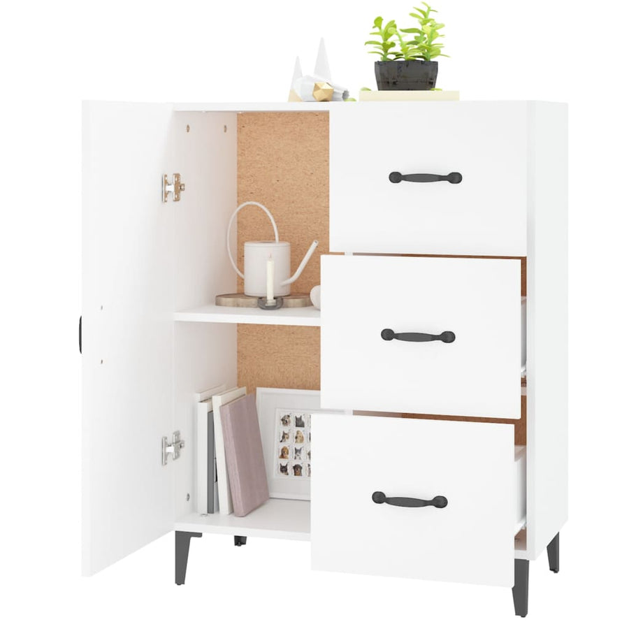 Dressoir 69,5X34X90 Cm Bewerkt Hout Wit