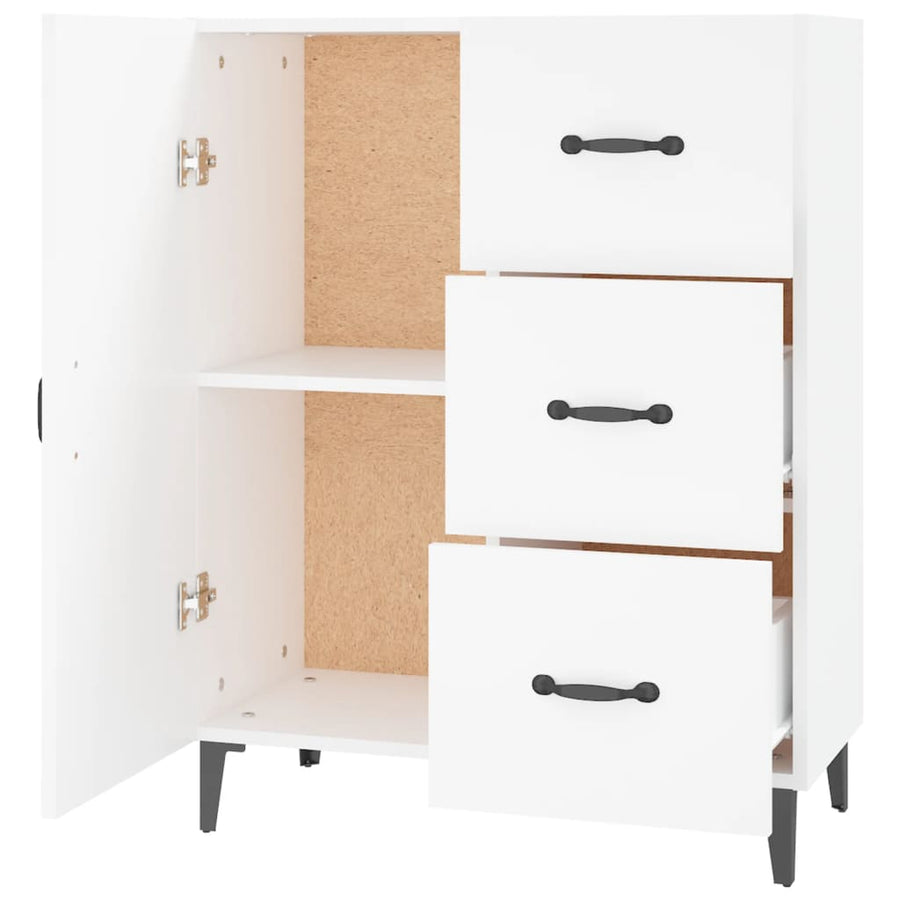Dressoir 69,5X34X90 Cm Bewerkt Hout Wit