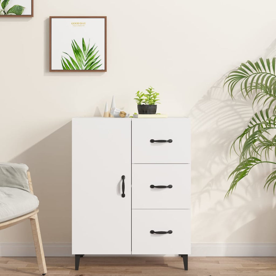 Dressoir 69,5X34X90 Cm Bewerkt Hout Wit