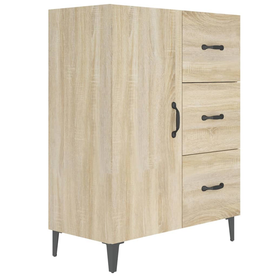 Dressoir 69,5X34X90 Cm Bewerkt Hout Sonoma Eikenkleurig