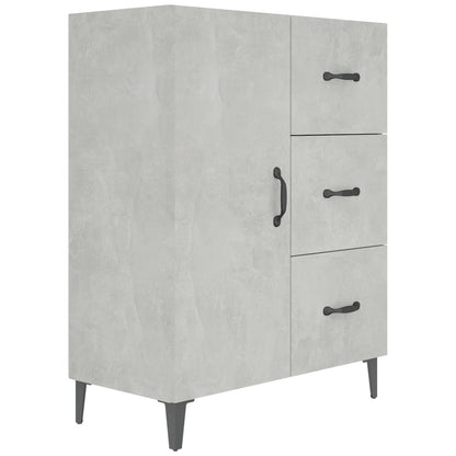 Dressoir 69,5X34X90 Cm Bewerkt Hout Betongrijs