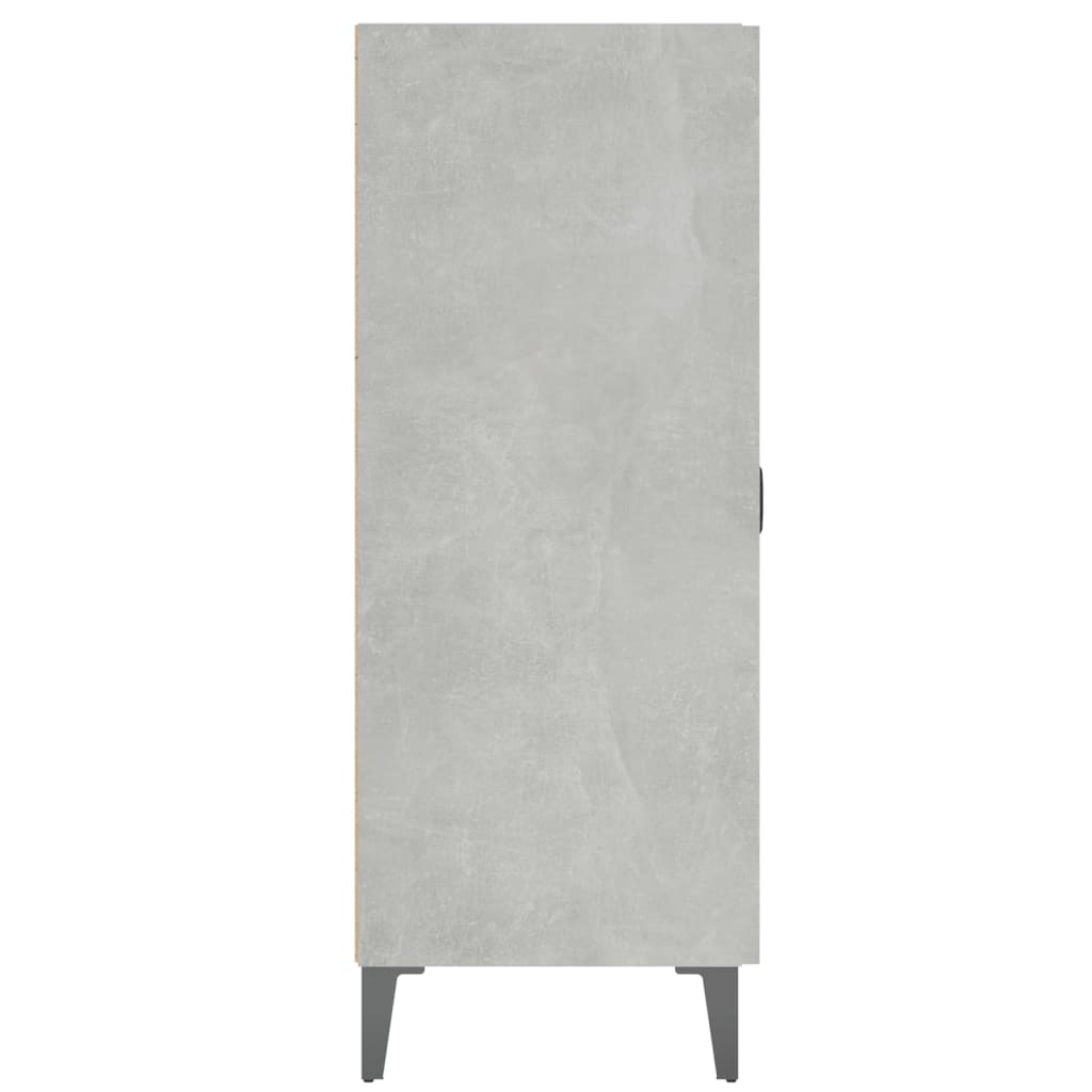 Dressoir 69,5X34X90 Cm Bewerkt Hout Betongrijs