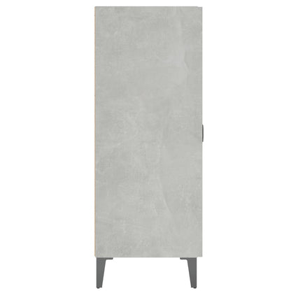 Dressoir 69,5X34X90 Cm Bewerkt Hout Betongrijs
