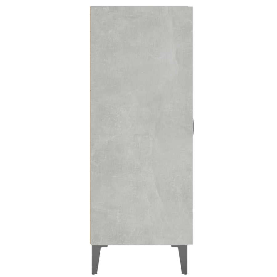 Dressoir 69,5X34X90 Cm Bewerkt Hout Betongrijs
