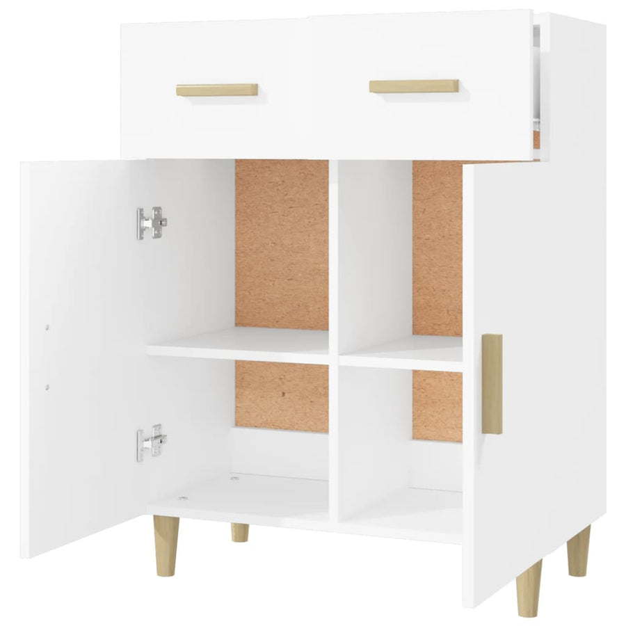 Dressoir 69,5X34X89 Cm Bewerkt Hout Wit