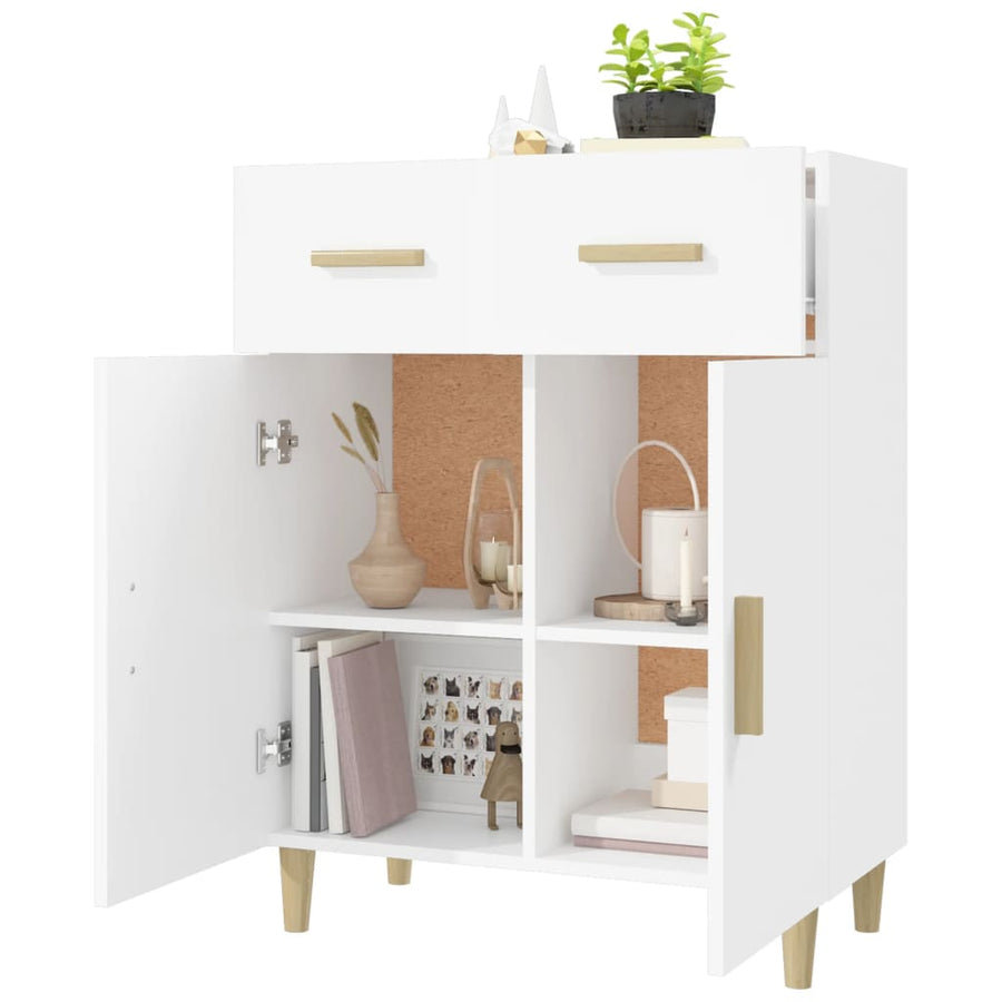 Dressoir 69,5X34X89 Cm Bewerkt Hout Wit