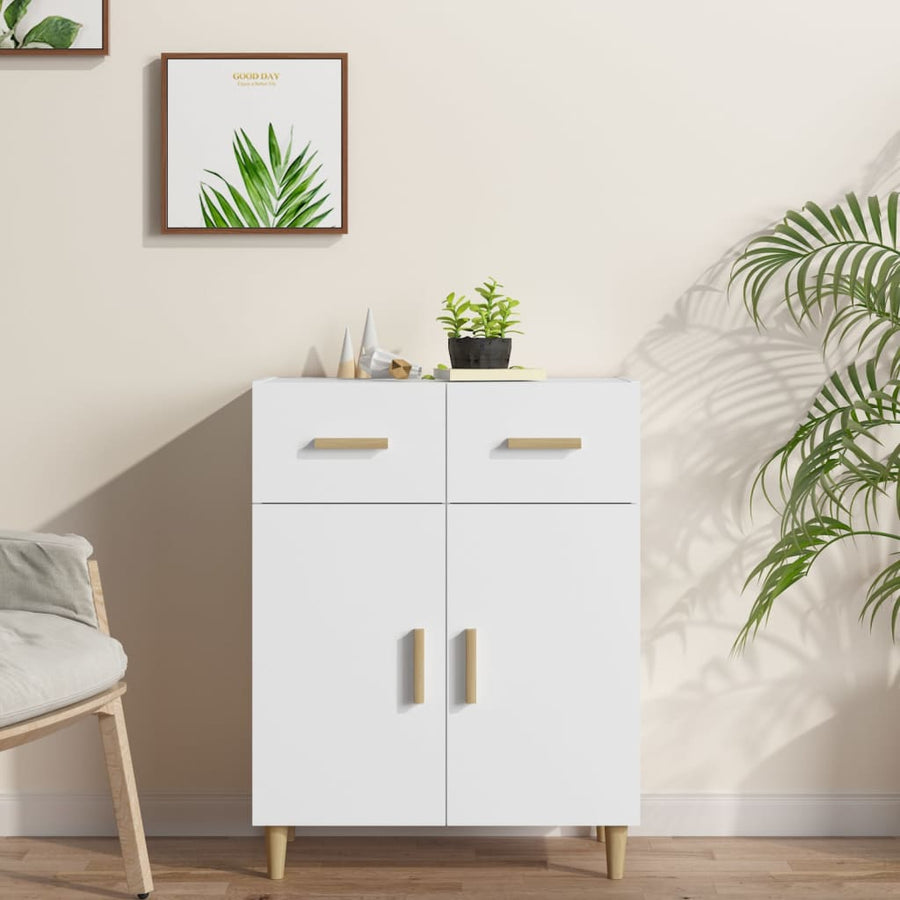 Dressoir 69,5X34X89 Cm Bewerkt Hout Wit