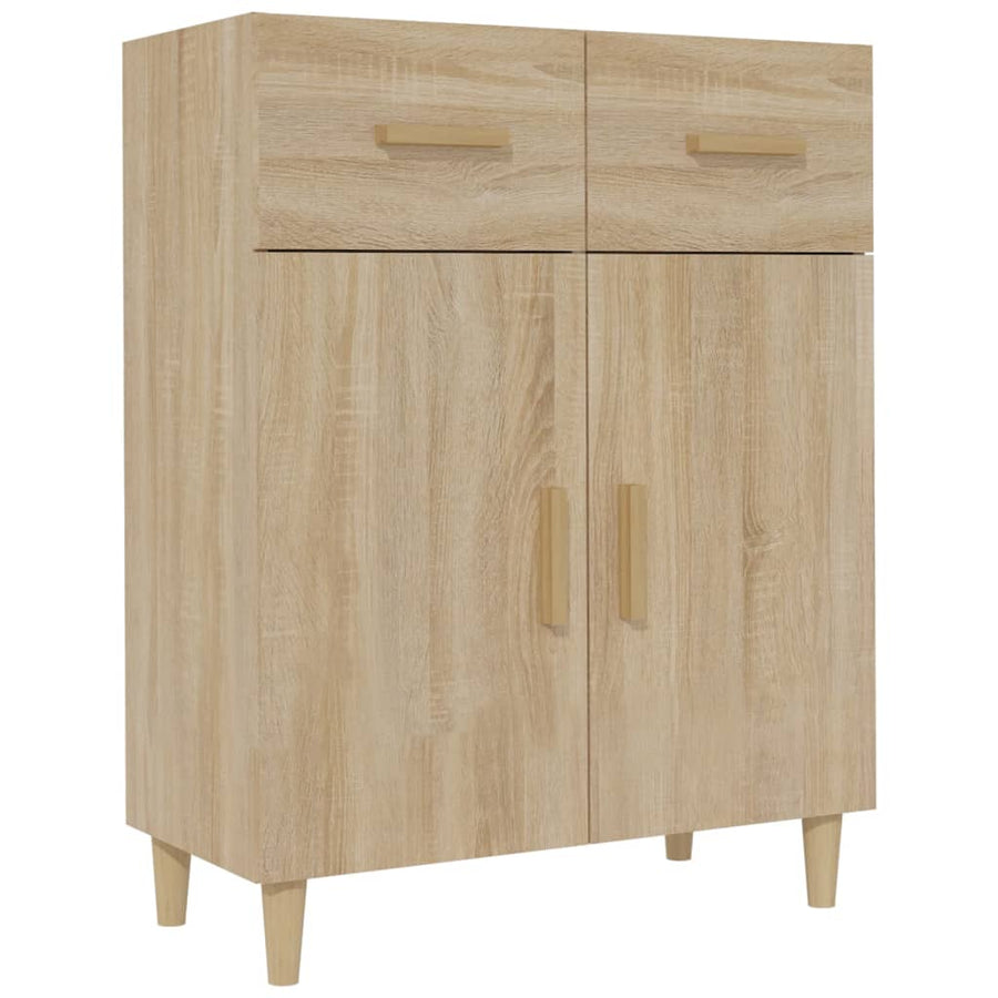Dressoir 69,5X34X89 Cm Bewerkt Hout Kleurig Sonoma eiken