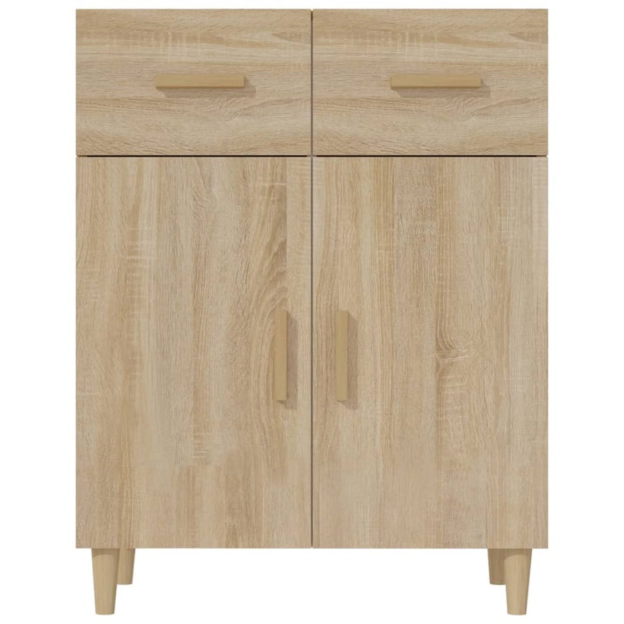 Dressoir 69,5X34X89 Cm Bewerkt Hout Kleurig Sonoma eiken