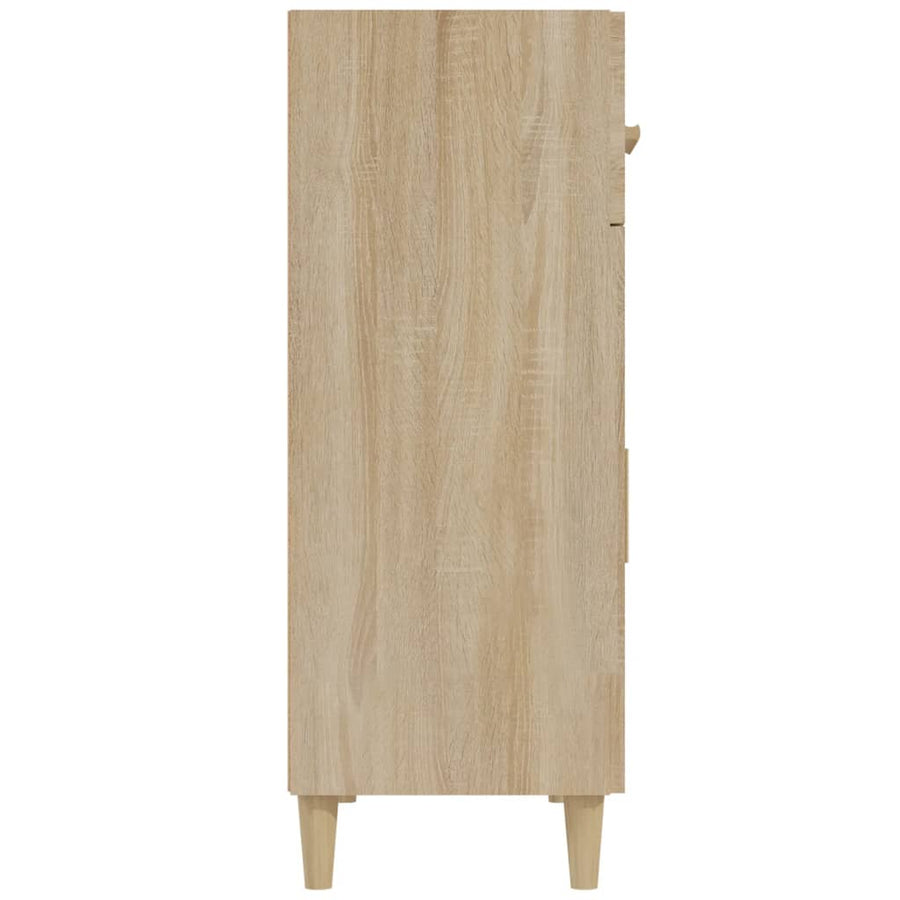 Dressoir 69,5X34X89 Cm Bewerkt Hout Kleurig Sonoma eiken