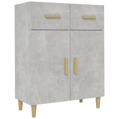 Dressoir 69,5X34X89 Cm Bewerkt Hout Betongrijs