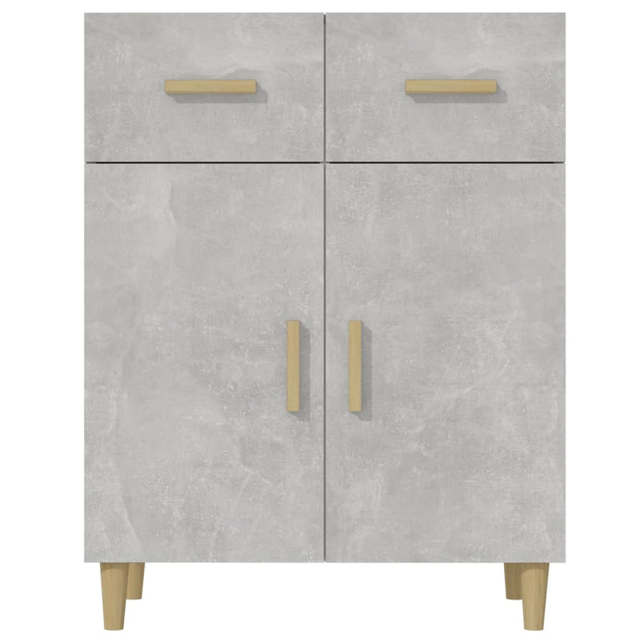 Dressoir 69,5X34X89 Cm Bewerkt Hout Betongrijs