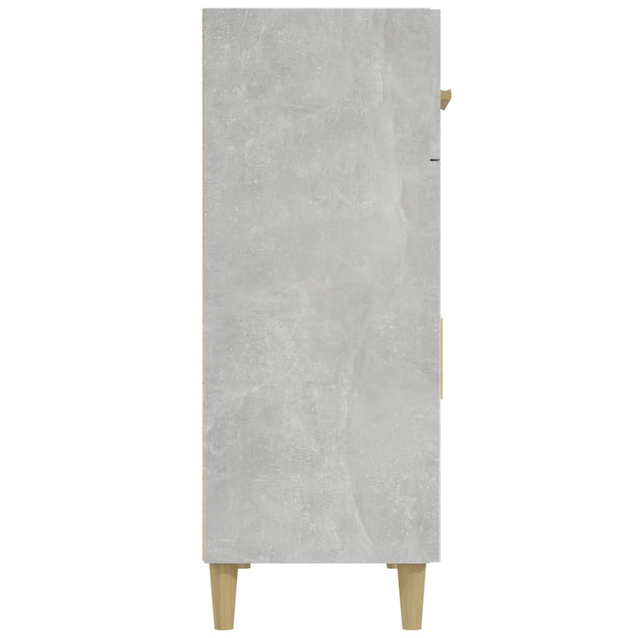 Dressoir 69,5X34X89 Cm Bewerkt Hout Betongrijs