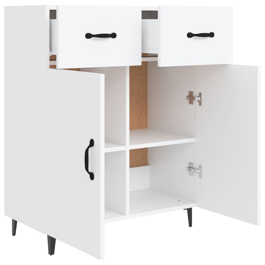 Dressoir 69,5X34X90 Cm Bewerkt Hout Wit