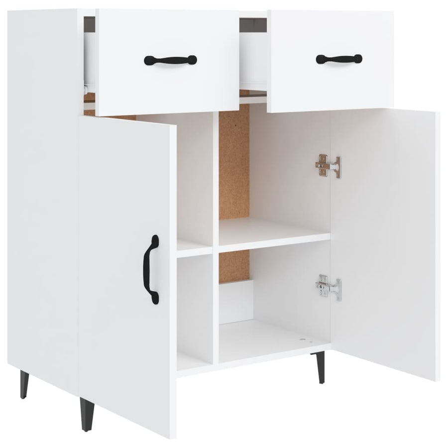 Dressoir 69,5X34X90 Cm Bewerkt Hout Wit
