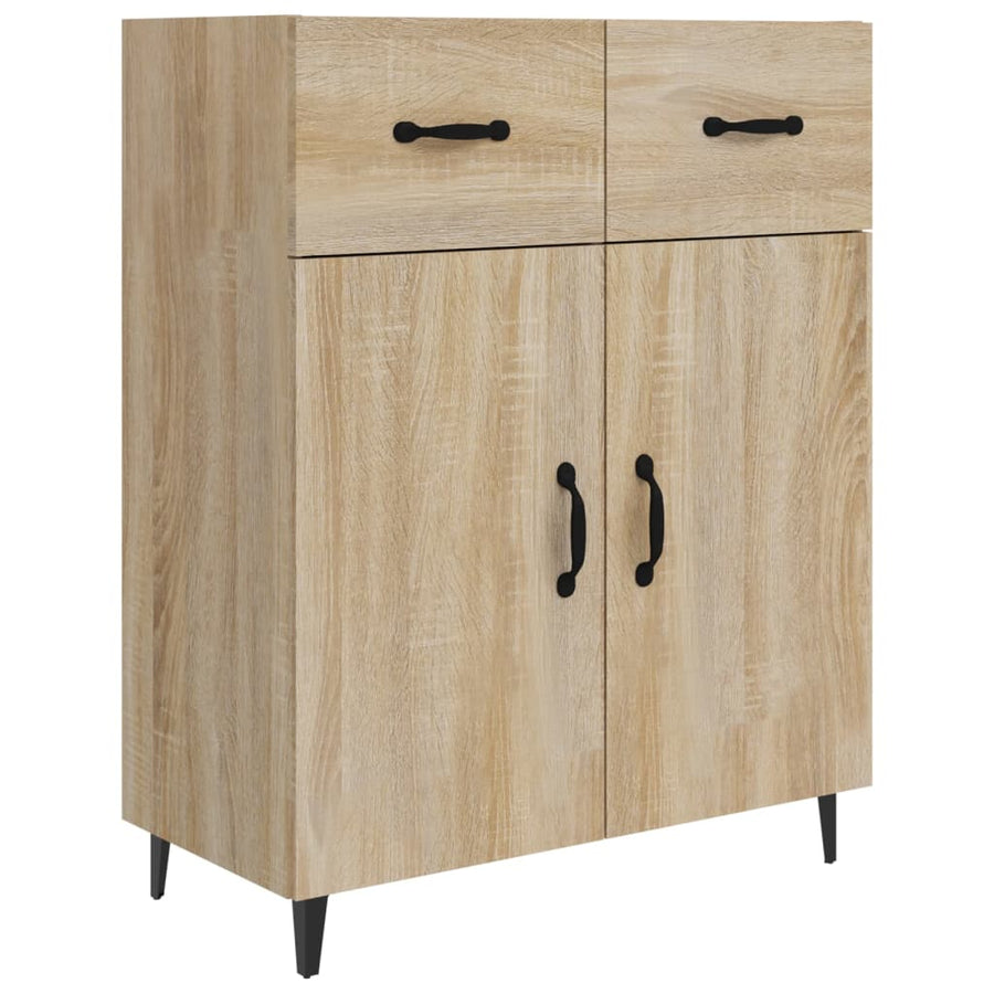 Dressoir 69,5X34X90 Cm Bewerkt Hout Sonoma Eikenkleurig