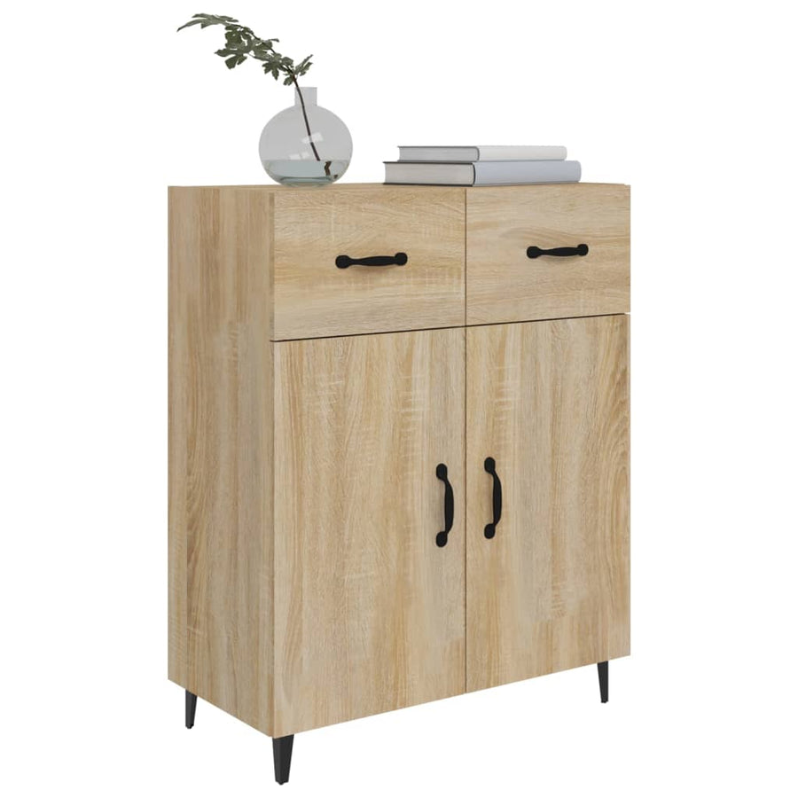 Dressoir 69,5X34X90 Cm Bewerkt Hout Sonoma Eikenkleurig