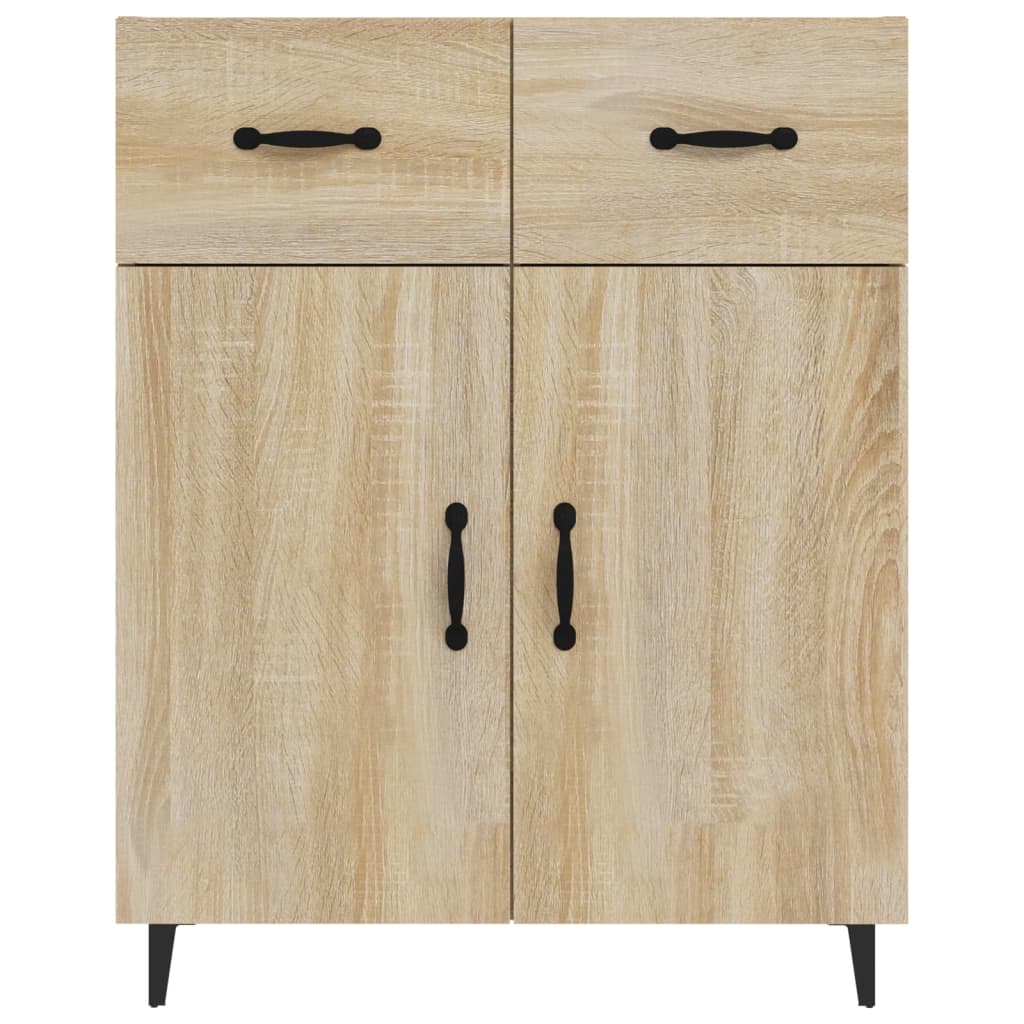 Dressoir 69,5X34X90 Cm Bewerkt Hout Sonoma Eikenkleurig