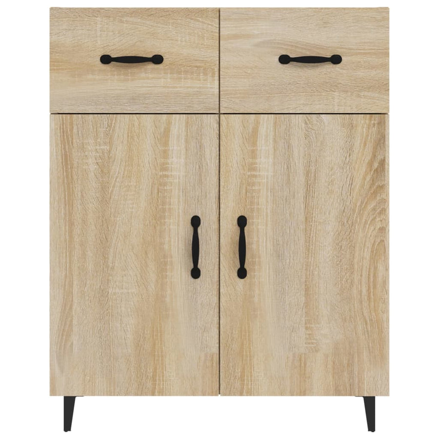 Dressoir 69,5X34X90 Cm Bewerkt Hout Sonoma Eikenkleurig
