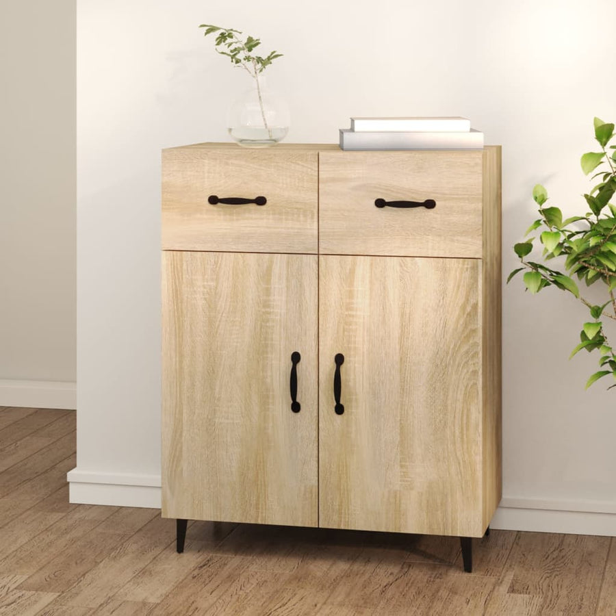 Dressoir 69,5X34X90 Cm Bewerkt Hout Sonoma Eikenkleurig